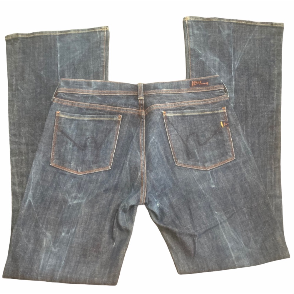 COH Vintage 90s flare Ingrid lo waist Flare Jeans Marbled Acid-wash 29 - Picture 2 of 14